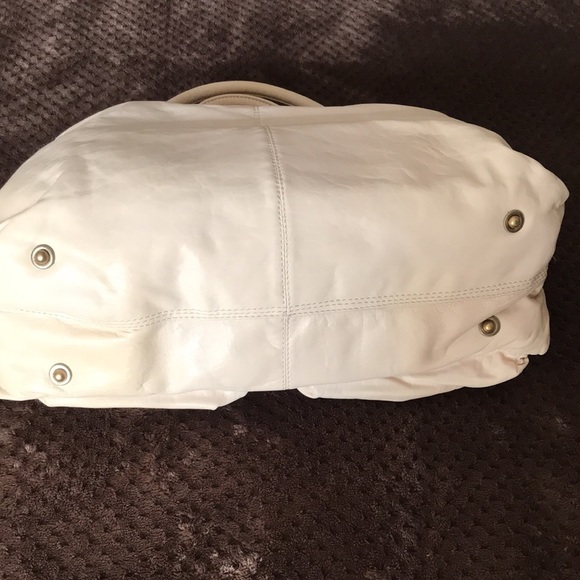 Botkier Bianca Ivory/Gold Leather Satchel Handbag - Picture 7 of 14